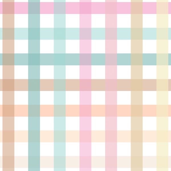 Large Rainbow Gingham in Meadow