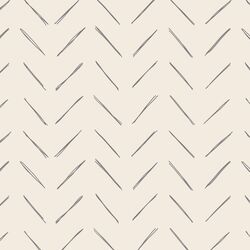 Chevron in Silver Filigree Gray on Egret