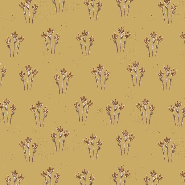 Garden Floral in Vintage Marigold