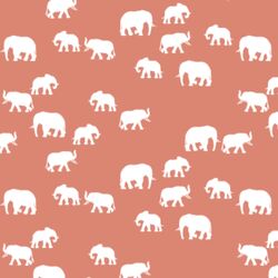 Elephant Silhouette in Desert Rose