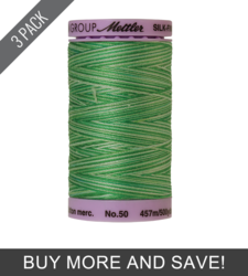 Minty (9085-9821) - Silk Finish Cotton Multi 50wt - 500 Yards (3 Pack)