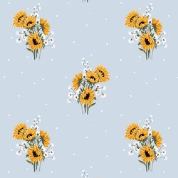 Helianthus Bouquet in Light Blue