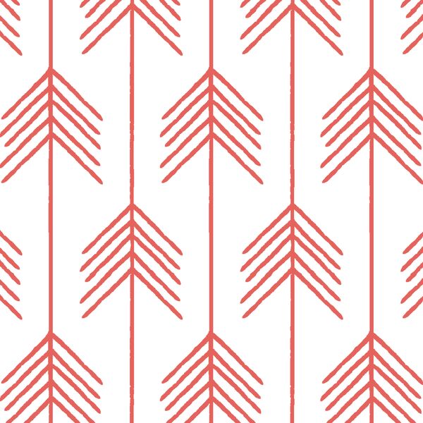 Vanes in Salmon on White