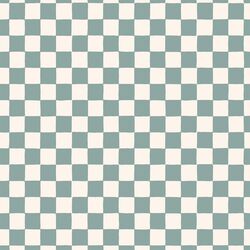 Organic Checkerboard in Dusty Teal