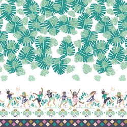 Boruca Dance Border in Jade