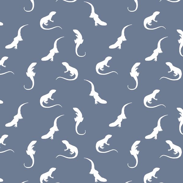 Iguana Silhouette in Dove