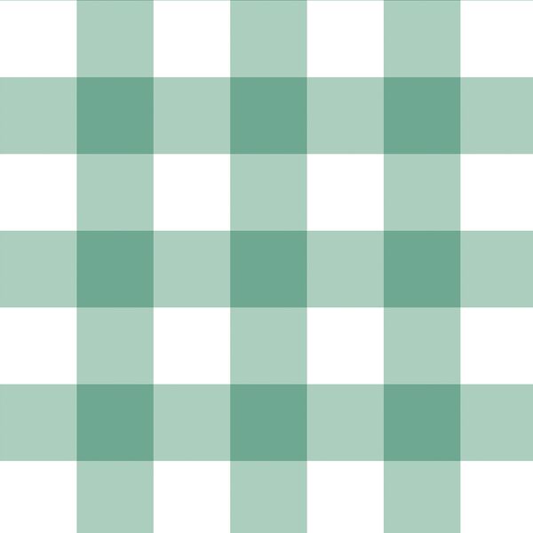 Large Gingham in Mint Green