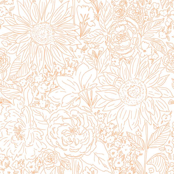 Paperie in Groovy Pumpkin on White