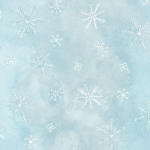 Snowflake in Ice Blue