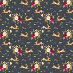 Small Autumn Bunnies in Steel Grey