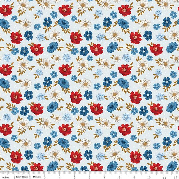 Floral in Blue