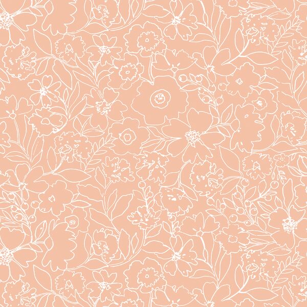 Midnight Garden in Coral Blush