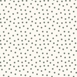 Tossed Polka Dot in Meadow Green on Cream