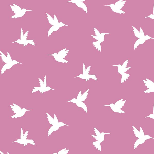 Hummingbird Silhouette in Wisteria