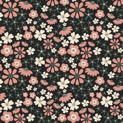 Groovy Autumn Floral in Black