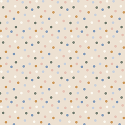 Tossed Polka Dot in Feather Multi