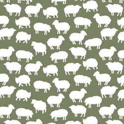 Sheep Silhouette in Olive