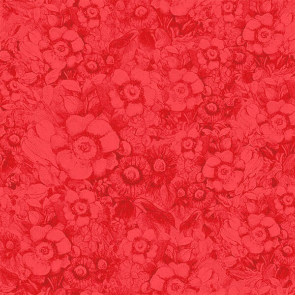 Packed Floral in Red