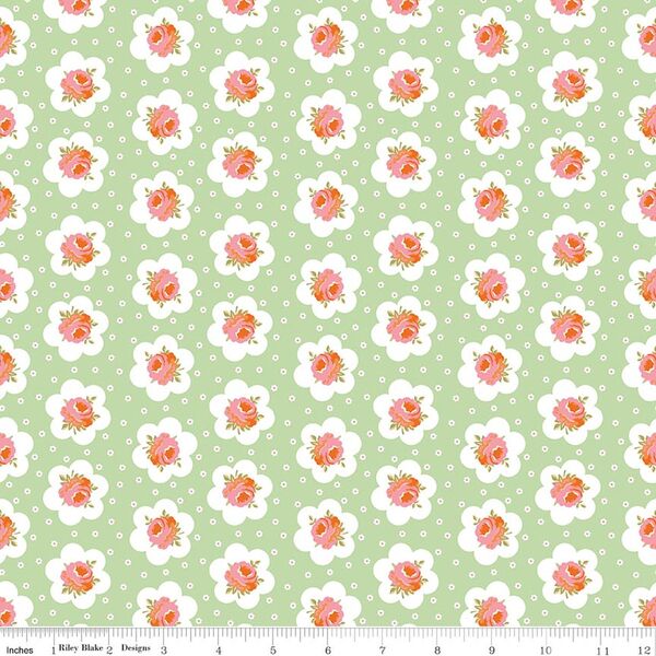 Tea Tin in Rose Green