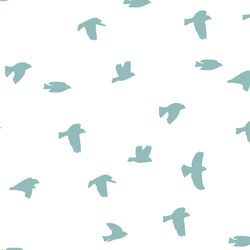 Flock Silhouette in Pool on White