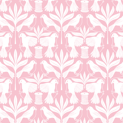 Birds Silhouette in Rose Pink