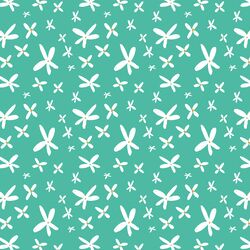 Monster Flowers in Aqua
