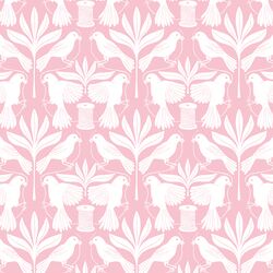 Birds Silhouette in Rose Pink