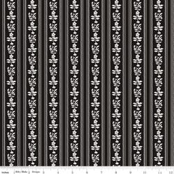 Floral Stripe in Black