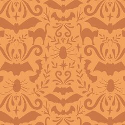 Spooky Damask in Candy Corn