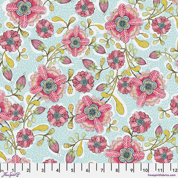 Large Happy Blossom in Blue