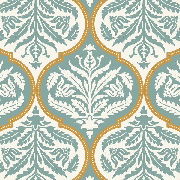Damask in Blue Haze