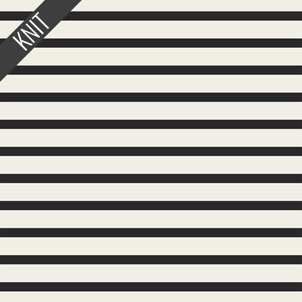 Striped Apart Knit in Caviar