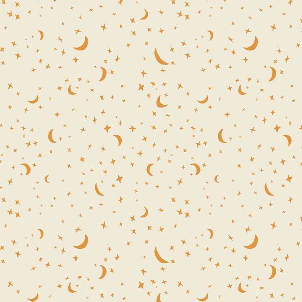 Celestial Stars in Butternut on Cream
