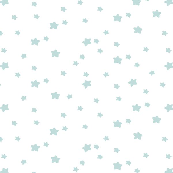 Star Light in Glacier Blue on White