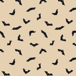 Halloween Bats in Light Beige and Midnight