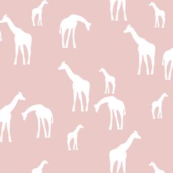 Giraffe Silhouette in Blush