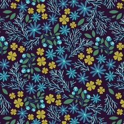 Minty Foliage in Deep Plum