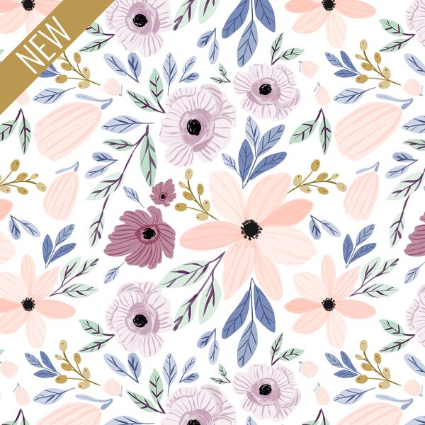 Sugar Plum Poppy Floral in Dawn