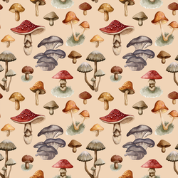 Fungi Fantasy in Warm Oak