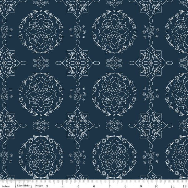 Doilies in Oxford Blue