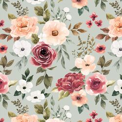 Felicity Floral in Dewy Green