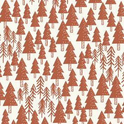 In The Woods in Rust on Cream