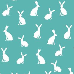 Cottontail Silhouette in Seafoam