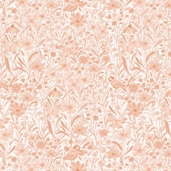 Late Summer Chickadee in Warm Coral Pink