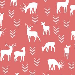 Deer Silhouette in Poppy