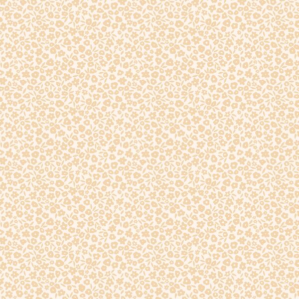 Small Flower Field in Light Apricot Cream