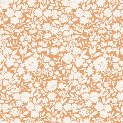 Wildflower Silhouette in Peach