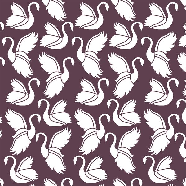 Swan Silhouette in Raisin