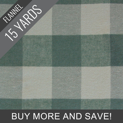 Buffalo Plaid Flannel in Loch - 15 Yard Bolt