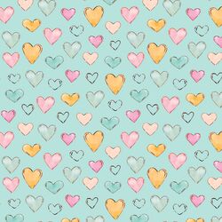 Hearts in Aquamarine